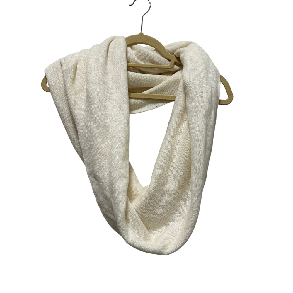 Carol & Co by A. Fusco 100% Cashmere Cream Infinity/Tube Scarf Made in Italy NWT